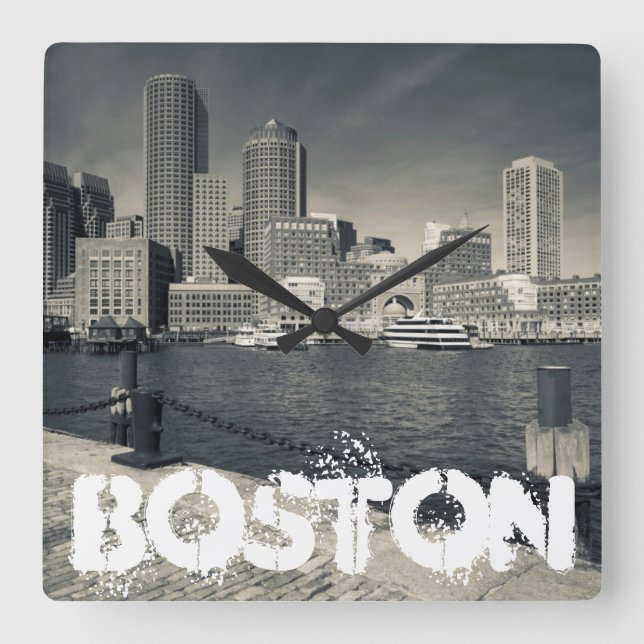 Reloj Cuadrado Massachusetts, Boston, edificios Rowe's Wharf (Anverso)