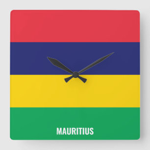 Reloj Cuadrado Mauritius National Flag Patriotic
