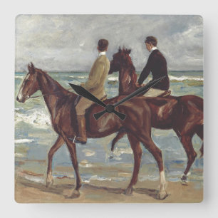 Reloj Cuadrado Max Liebermann: Dos jinetes en la playa Arte