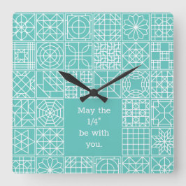 Reloj Cuadrado Mayo el "cuarto" sea con usted cita del edredón