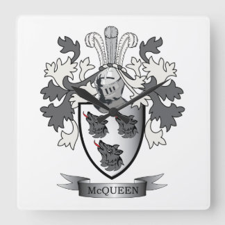 Reloj Cuadrado McQueen Family Crest Coat of Arms