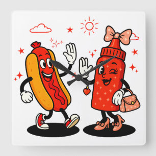 Reloj Cuadrado Me Arrepito Con Jugosos Wieners Humor Adulto Graci