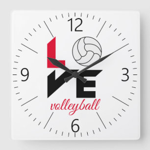 Reloj Cuadrado Me encanta el voleibol