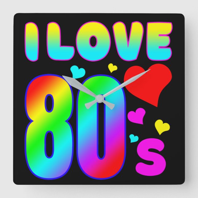 Reloj Cuadrado me encanta los 80 (Anverso)