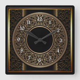 Reloj Cuadrado Medallón de oro de moda