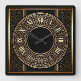 Reloj Cuadrado Medallón de oro de moda 2