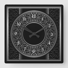 Reloj Cuadrado Medallón plateado de moda