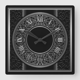 Reloj Cuadrado Medallón plateado de moda 2