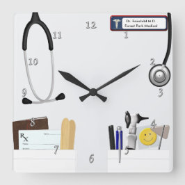 Reloj Cuadrado Médica Coat personalizado