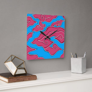 Reloj Cuadrado Mega Mendung Clocks Square