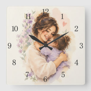 Reloj Cuadrado mejor mamá del mundo regalo de cumpleaños moderno 