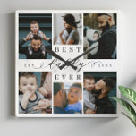 Reloj Cuadrado Mejor Papi | Collage de fotos del Día del Padre 6<br><div class="desc">Celebra el amor eterno y los preciados recuerdos de tu familia con nuestro mejor papá, el reloj de pared de Collage de fotos de la historia. Este reloj de pared personalizado es un regalo ideal para el Día del Padre, cumpleaños o cualquier ocasión que honre al padre especial en tu...</div>
