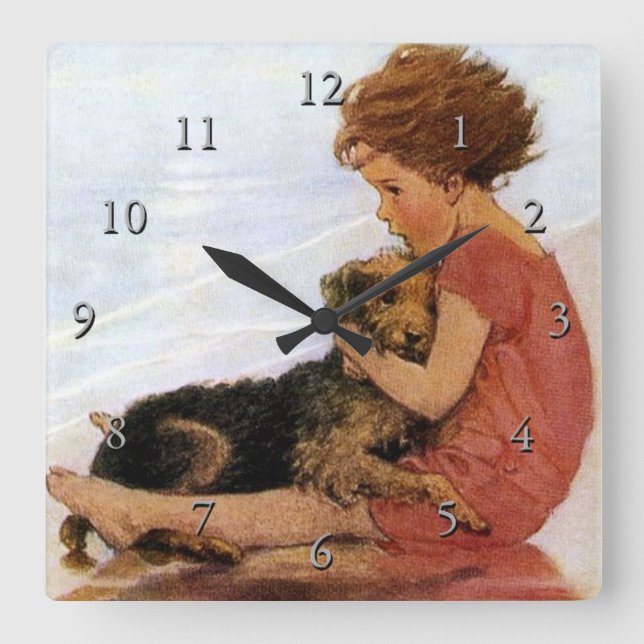 Reloj Cuadrado Mejores amigos (Anverso)