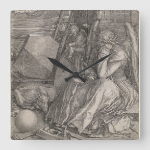 Reloj Cuadrado Melancholia I, grabando por Albrecht Durer