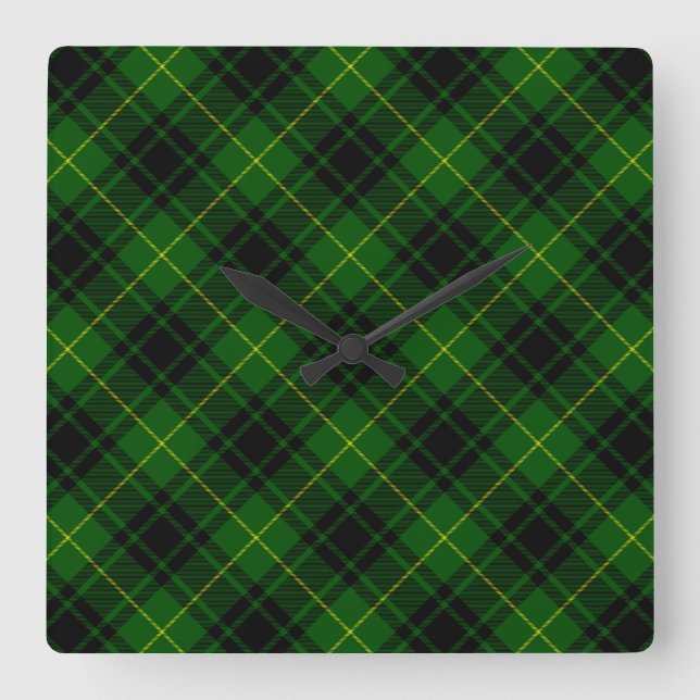 Reloj Cuadrado Melocotonería tartan de MacArthur (Anverso)