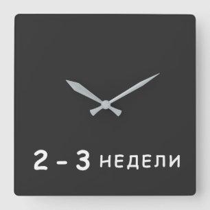 Reloj Cuadrado Meme de Arestovich de 2 a 3 semanas