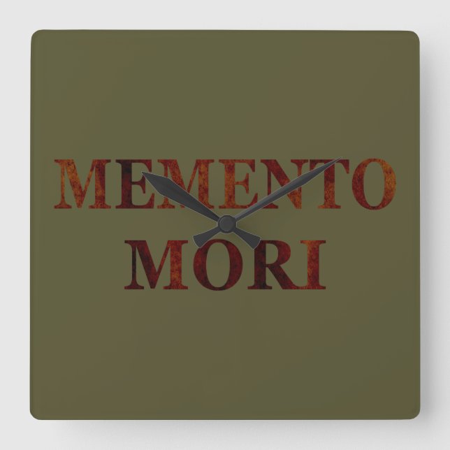 Reloj Cuadrado Memento mori (Anverso)