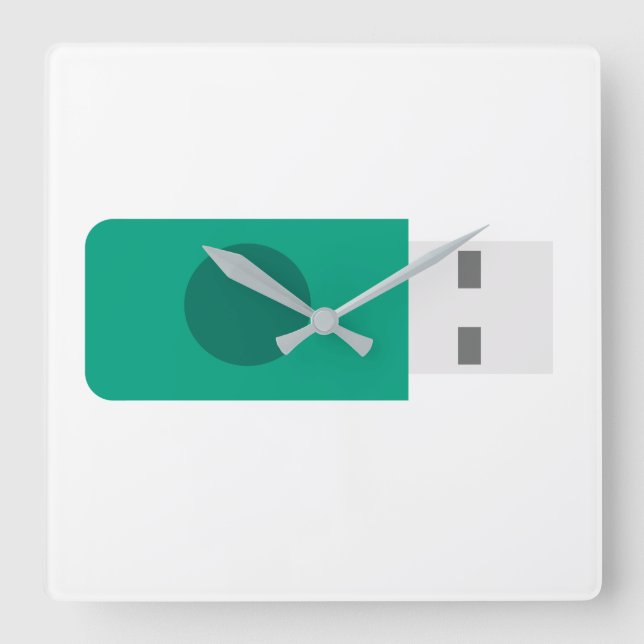 Reloj Cuadrado Memoria USB (Anverso)