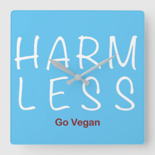 Reloj Cuadrado Menos daño - Ir Vegan (versión ligera)