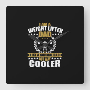 Reloj Cuadrado Mens Great Weightlifter Dad Dad Gift Papa Gym T-Sh