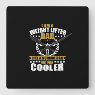 Reloj Cuadrado Mens Great Weightlifter Dad Dad Gift Papa Gym T-Sh
