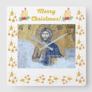Reloj Cuadrado “Merry-Christmas” Grey Handel Acrylic Wall Clock