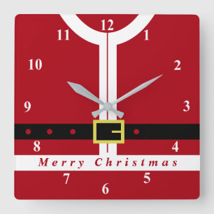 Reloj Cuadrado Merry Christmas Wall Clock - Santa Claus