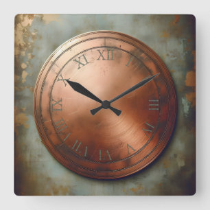 Reloj Cuadrado metal corroído