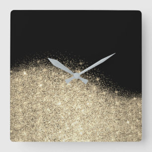 Reloj Cuadrado Metal mínimo gris del falso del oro de la sepia