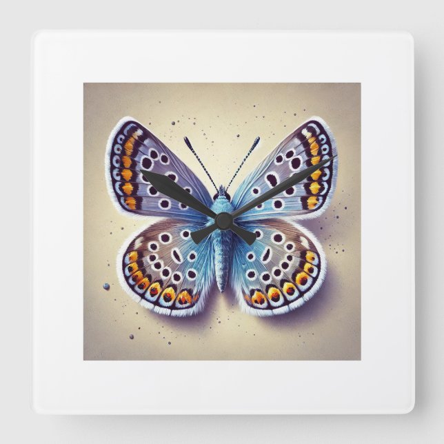 Reloj Cuadrado Metalmark Butterfly 040924IREF250 - Watercolor (Anverso)