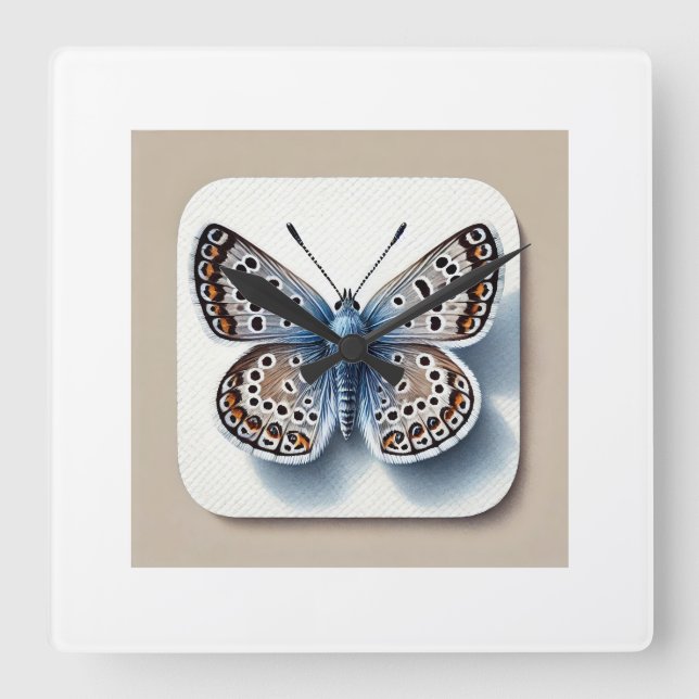 Reloj Cuadrado Metalmark Butterfly 080824IREF240 - Watercolor (Anverso)