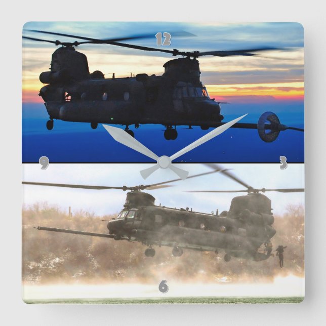 RELOJ CUADRADO MH-47G CHINOOK (Anverso)