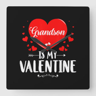 Reloj Cuadrado Mi Abuelo Es Mi Abuela De Familia De San Valentín