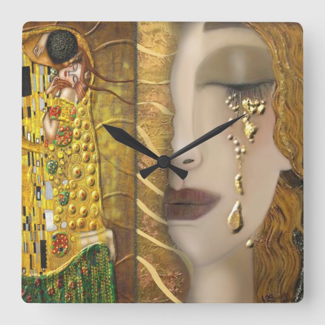 Reloj Cuadrado Mi Klimt Serie:Gold (Anverso)