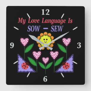 Reloj Cuadrado Mi Lenguaje De Amor Se Muestra - Sew