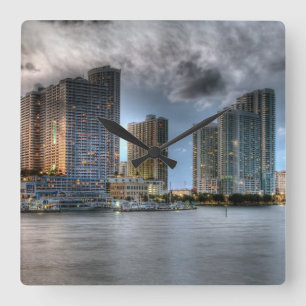 Reloj Cuadrado Miami, la Florida