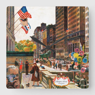 Reloj Cuadrado Michigan Avenue, Chicago by John Falter