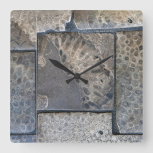 Reloj Cuadrado Michigan Petoskey Stone