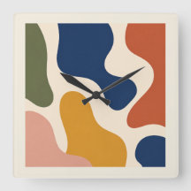Mid-Century Modern Abstract Organic Shapes Square 