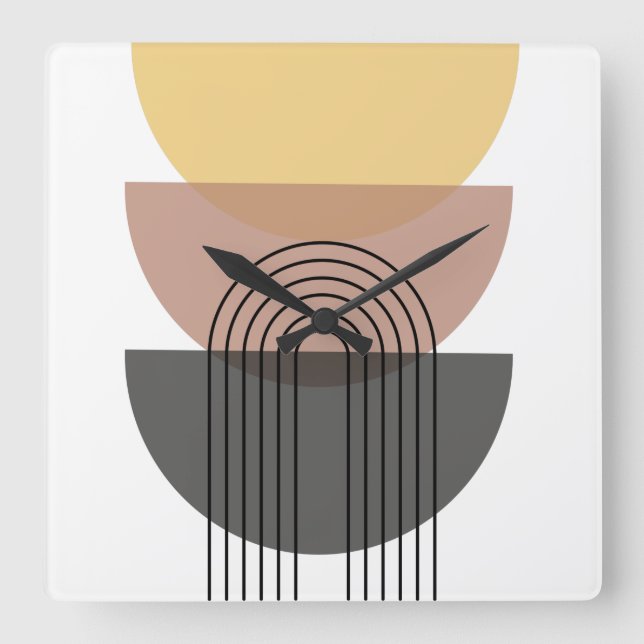 Reloj Cuadrado Mid Century Modern Acrylic Wall Clock (Anverso)