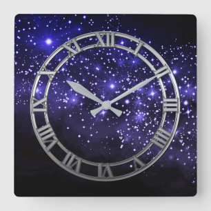Reloj Cuadrado Midnight Blue Twilight Square Wall Clock