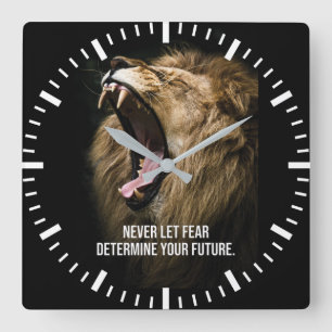 Reloj Cuadrado Miedo - Motivación del León
