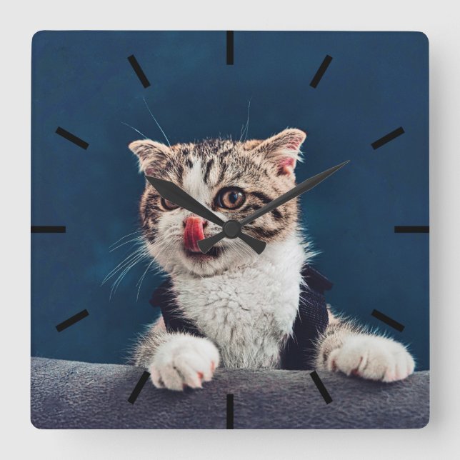 Reloj Cuadrado Milu Cat (Anverso)