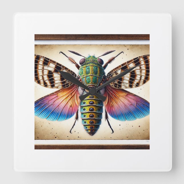 Reloj Cuadrado Mimoleiopus Insect Dorsal View 140724IREF107 - Wat (Anverso)