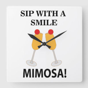 Reloj Cuadrado Mimosa Bebe Con Una Sonrisa Mimosa