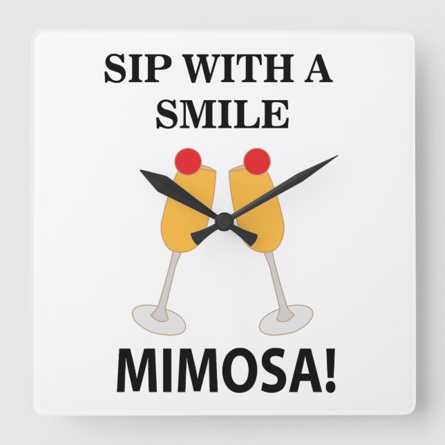 Reloj Cuadrado Mimosa Sip Con Sonrisa Mimosa (Anverso)