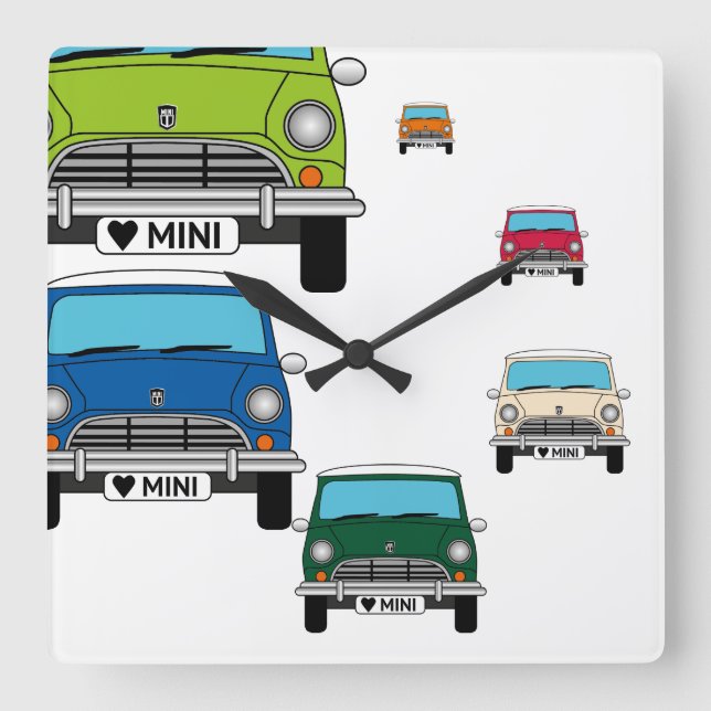 Reloj Cuadrado Minicar (Anverso)