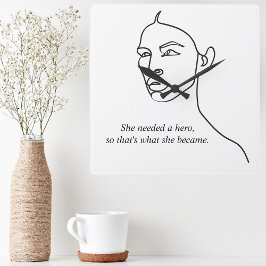 Reloj Cuadrado Minimal Black, ella Se Convirtió En Una Chica De I