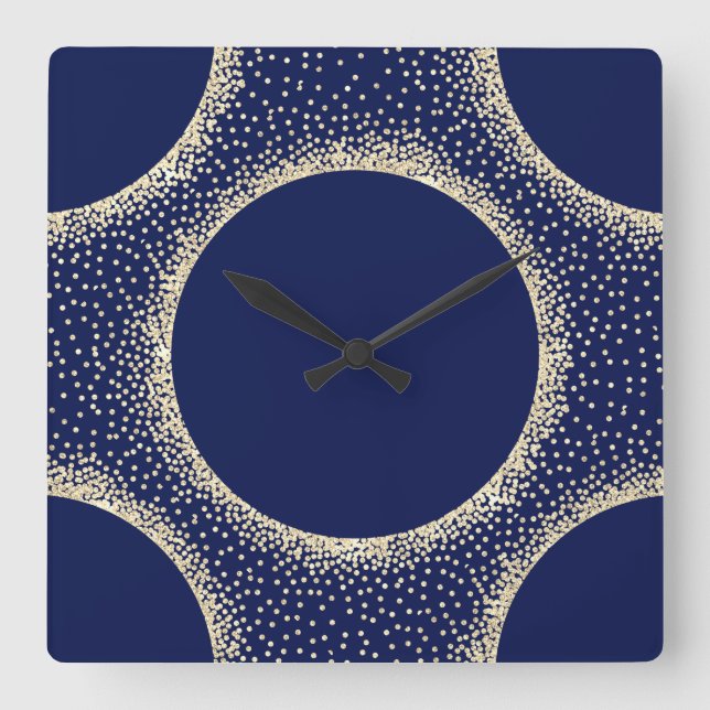 Reloj Cuadrado Minimalismo Cristales Geometría Marina Champaigne  (Anverso)