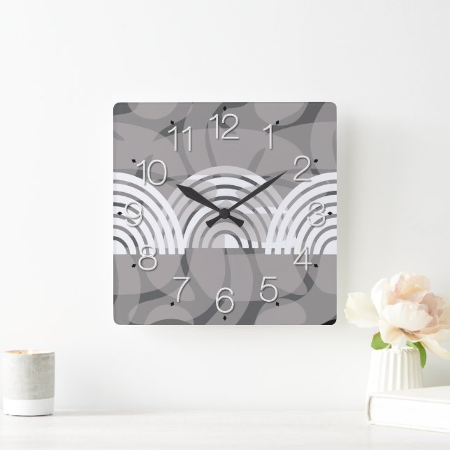 Reloj Cuadrado Minimalist Mixed Boho Arches (Hogar)